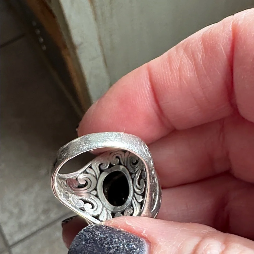 925 Sterling silver Smokey topaz Women's Ring